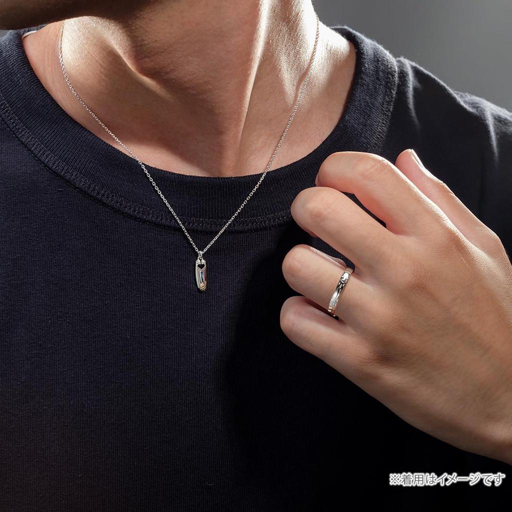 TV Anime Bizarre Golden Feature Necklace Silver Unisex Accessory Jewelry Popular Gift for Men and Women [U-Treasure] "JoJo's Adventure Wind" "Giorno