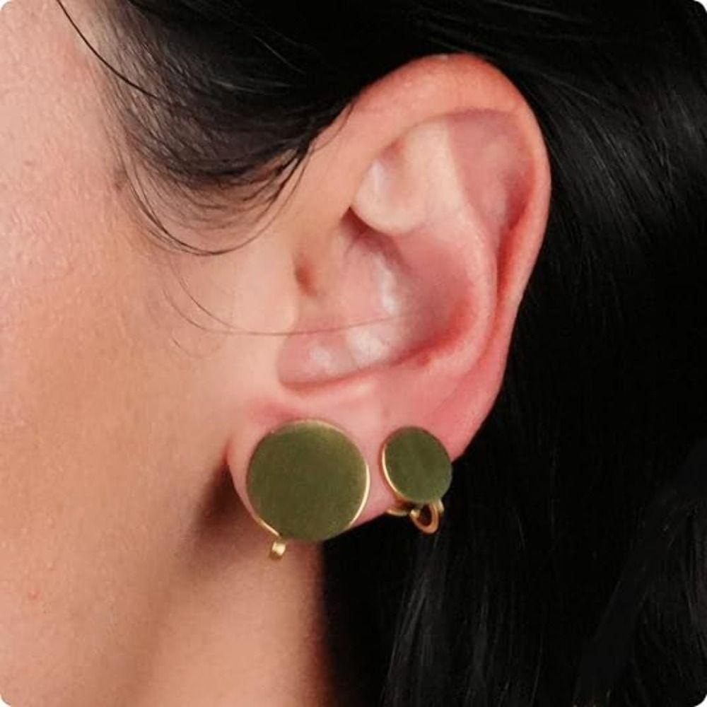 Серьги-клипсы из нержавеющей стали для давления на келоид черного цвета, компрессионные серьги для уменьшения отека