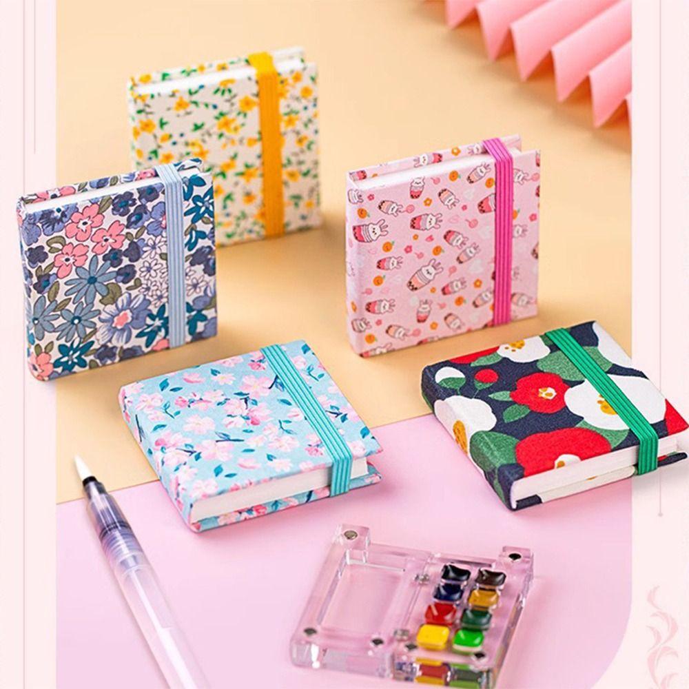 Square Watercolor Painting Book Portable Pocket Sketchbook Drawing Notebook Art Painting