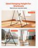 Yoga Stand Frame, Max 200 kg Load Swing Stand, Triangular Structure Aerial Rig, Aerial Silk Stands with EVA Foam & 6m Yoga Hammock, 4-Level Horizontal