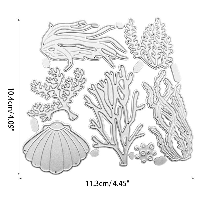 Металлические вырубки на тему Морских обитателей, резаки, трафареты для DIY, тиснения по бумаге, коже, скрапбукинга, изготовления открыток
