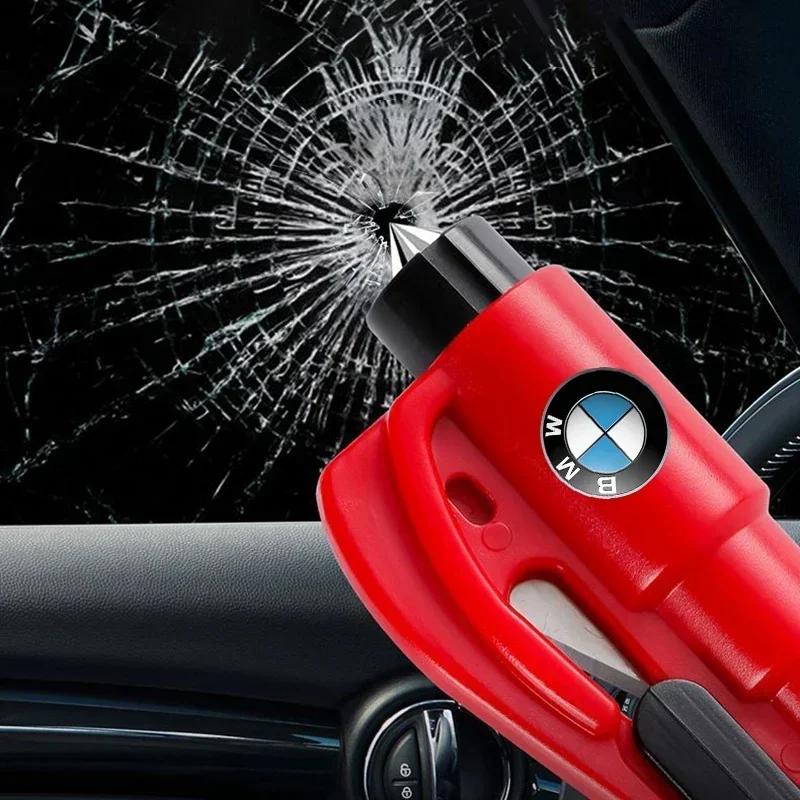 10pcs 2-in-1 Car Safety Hammer Auto Emergency Glass Window Breaker Car Tool BMW 320i 325i 320Li 325Li 330Li X7 X3 X4 X5 X6 E39