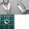 Pre-owned Tiffany & Co. Silver 925 Open Heart Pendant Necklace j56-10