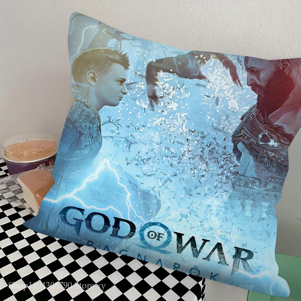 Игровой G-God Of War Ragnarok Наволочка Квадратная Подушка Спальня Диван Отдых Комфортная Подушка Автомобиль Гостиная Домашний Декор