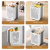 "Large Capacity Folding Wall-Mounted Laundry Basket for Dorms and Bathrooms"