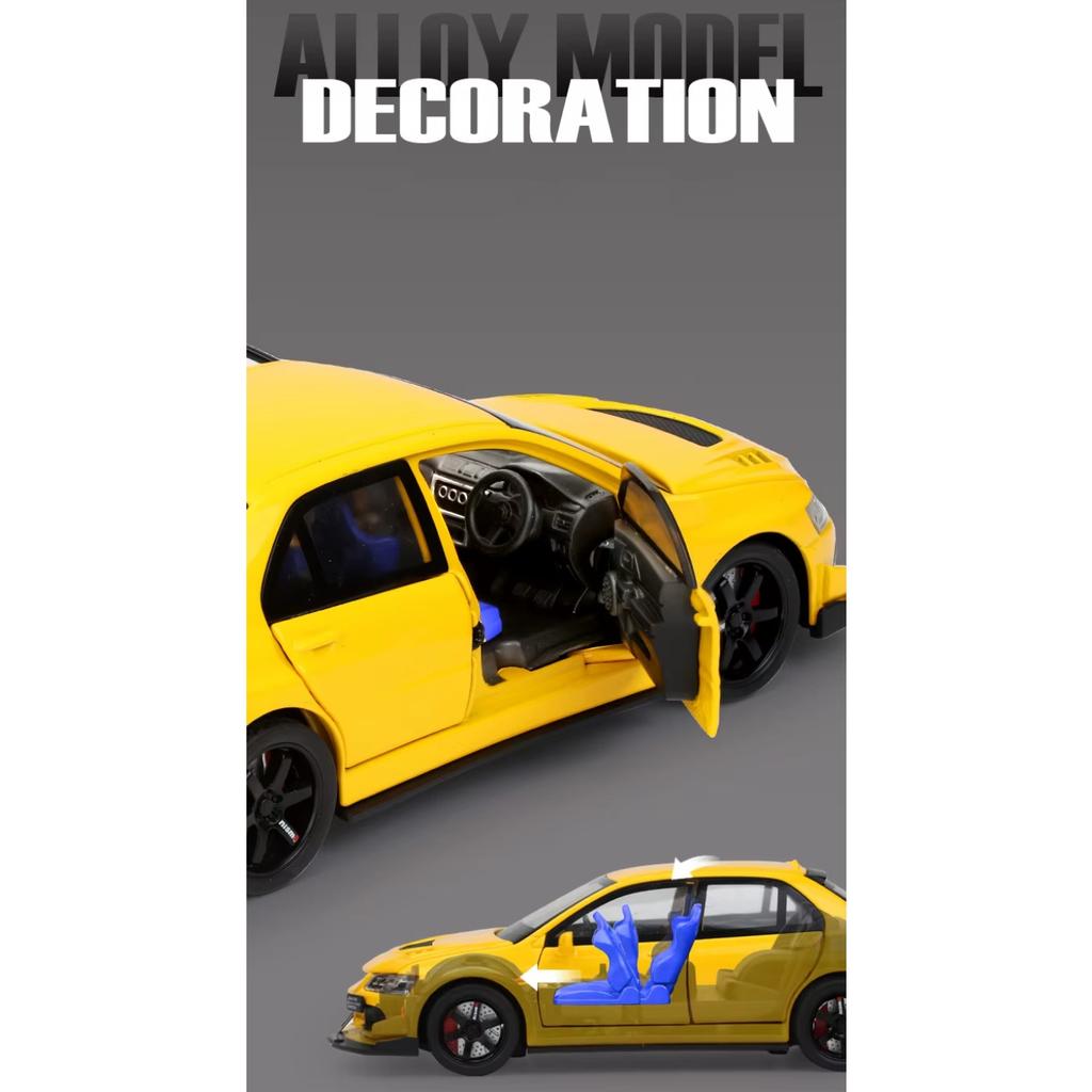 1/32 масштаб Mitsubishi Lancer Evolution EVO IX 9 сплав модель спортивного автомобиля литой металл гоночный автомобиль модель автомобиля звук свет детская игрушка подарок