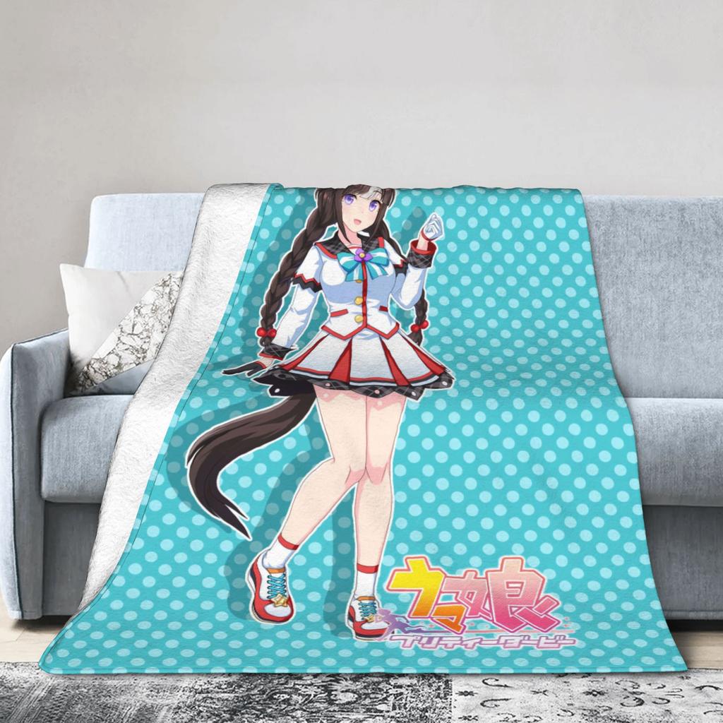 Звуки Земли UmaMusume Pretty Derby Плюшевый Плед Студенты Фланелевый Плед для Улицы Теплый Мягкий Качественный Покрывало