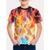 Мальчиковая футболка с принтом тай-дай, футболка с коротким рукавом, детская футболка, одежда для девочек младшего школьного возраста, повседневный топ, футболка для девочек