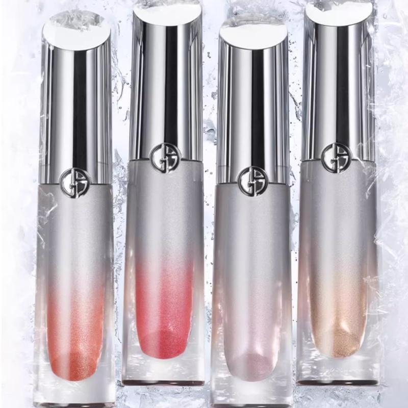 Блеск для губ Armani/блеск для губ/глянцевый блеск для губ Маленькая эскимо в серебряном тюбике, пухлые губы, стеклянные губы, увлажненный цвет лица, ледяной #31 золотой лед ледяной янтарь