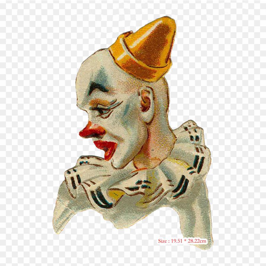 Circus Vintage Clown Pierrot Clown Iron On Heat Transfer Printing Vinyl Patches Sticker for Clothes DIY Appliques Washable Patches