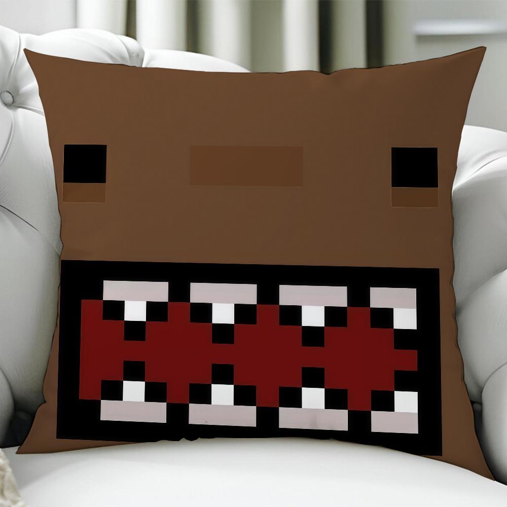 Cartoon DDomo kun Cute cushion cover Birthday Anniversary Gifts Double Sided Printed Zipper Cushion Cover Soft Skin Bedding