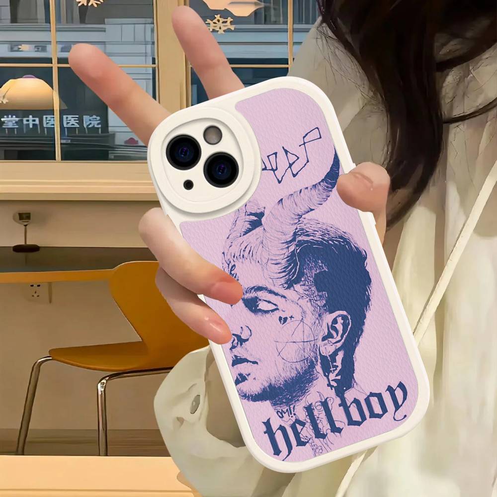 Чехол для телефона singer rapper L-Lil Peep для iPhone 16 15 14 13 12 11 Pro Max Plus Кожаный чехол