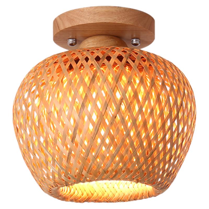 Японская бамбуковая потолочная лампа в китайском стиле, плетеная из ротанга, подвесной светильник, потолочная лампа, декор для дома, кафе, бара, ресторанное освещение
