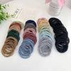 New 100PCS/Set Women 5CM Basic Nylon Elastic Hair Bands Ponytail Hair Scrunchie Rubber Bands Headband Hair Accessories Headwear
