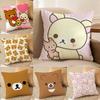 Милый R-Rilakkumas-MT Теплота Компаньонство Наволочка с принтом Наволочка Гостиная Диван Подушка Чехол Декор Комнаты Спальни