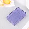 Прозрачный блестящий небольшой ящик для хранения Kpop Photo Mini Card Holder Flip Lid Photo Case Small Candle Candle Organizer