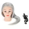 2 Colors Practice Head Mannequin Dolls Hair Salon Cosmetology Hairdressing Tool Light Gray