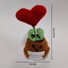 Positive Crochet Fruits Doll Handmade Knitting Vegetables Dolls With Card Knitted Toy For Children Birthday Gift Desktop Decor