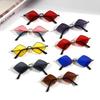 Trendy Small UV Protection Film Metal Men's Shades Sun Glasses Women's Sunglasses Diamond Shape