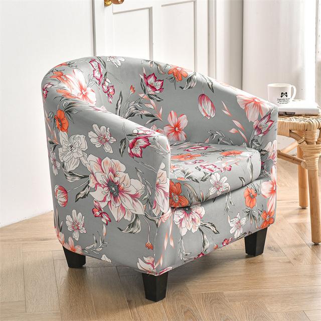 Чехол на кресло для ванны с цветочным рисунком, чехол для одноместного дивана из спандекса, Чехлы для дивана в богемном стиле, эластичные чехлы для отеля, гостиной