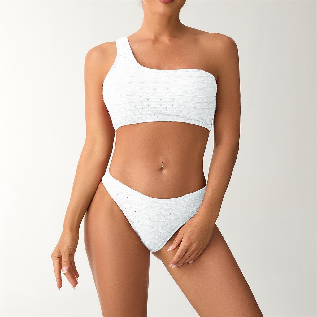 Женский однолямочный двухсекционный купальник-бикини для пляжа