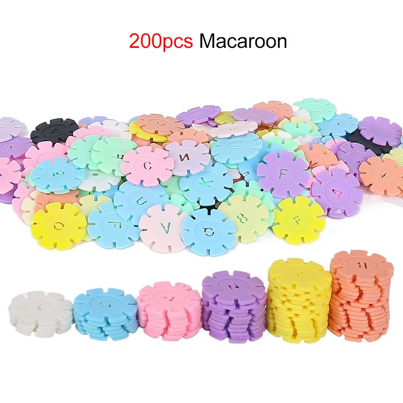 60~200 шт. Снежинка Строительные Блоки Игрушки Дети DIY Конструктор Детский Сад Игра Сборка Образовательная Игрушка для Детей Подарок TMZ