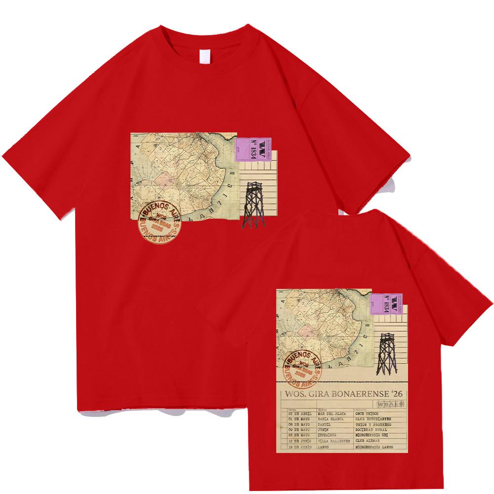WOS.GIRA BONAERENSE '26 T-shirts Rapper WOS Merch Clothes Men Women Pop Music Fashion Tee Hip Hop Cotton T Shirts