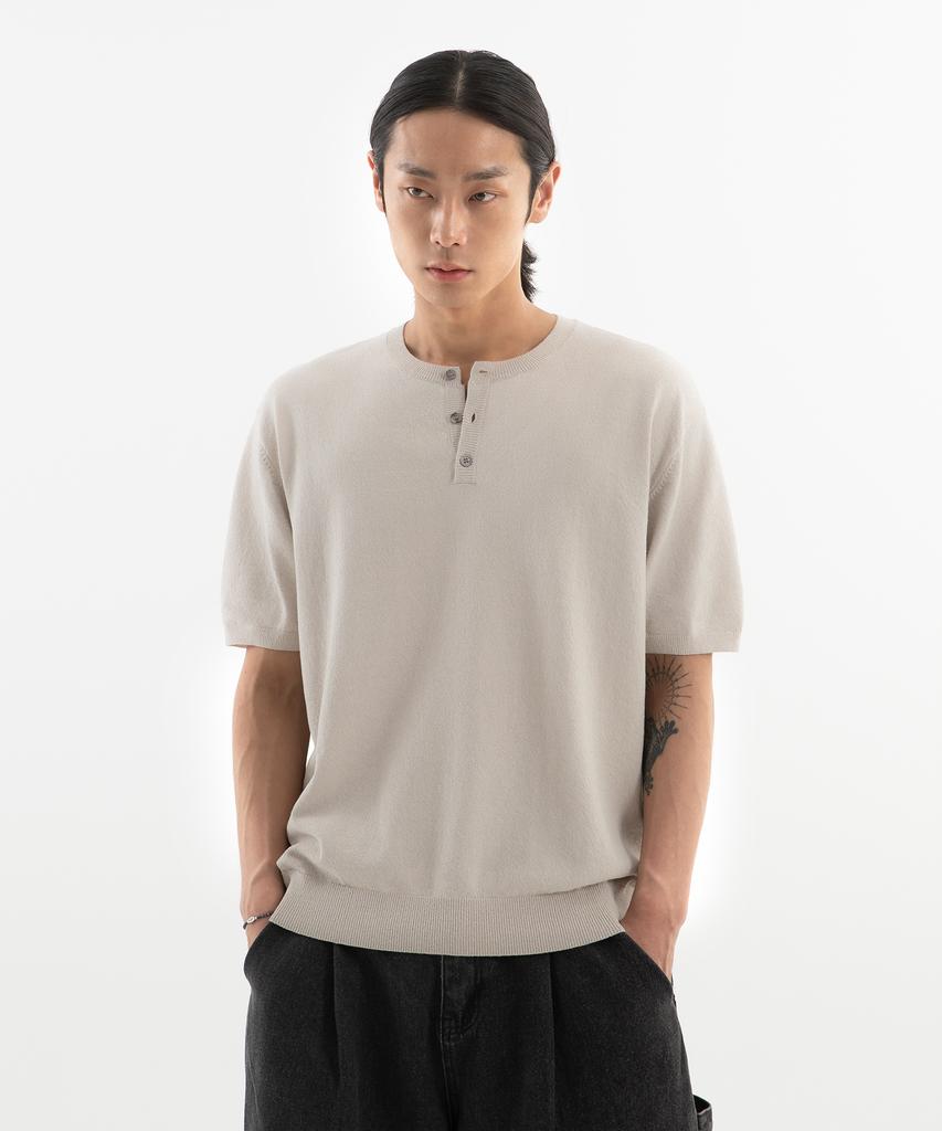BRENSON Стильная washable футболка-henley с коротким рукавом и вырезом-henley ( 5 цветов )