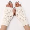 New Autumn and Winter Warm Fashion Women's Half Finger Gloves Non-slip Warm Sweet Ladies Gloves EMA