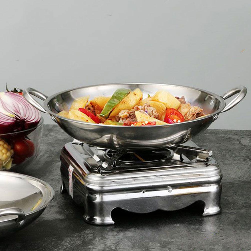 Бытовая кухонная утварь Корейский Рамен Кастрюля Суп Кухонная утварь Сковорода из нержавеющей стали Вок Жарка