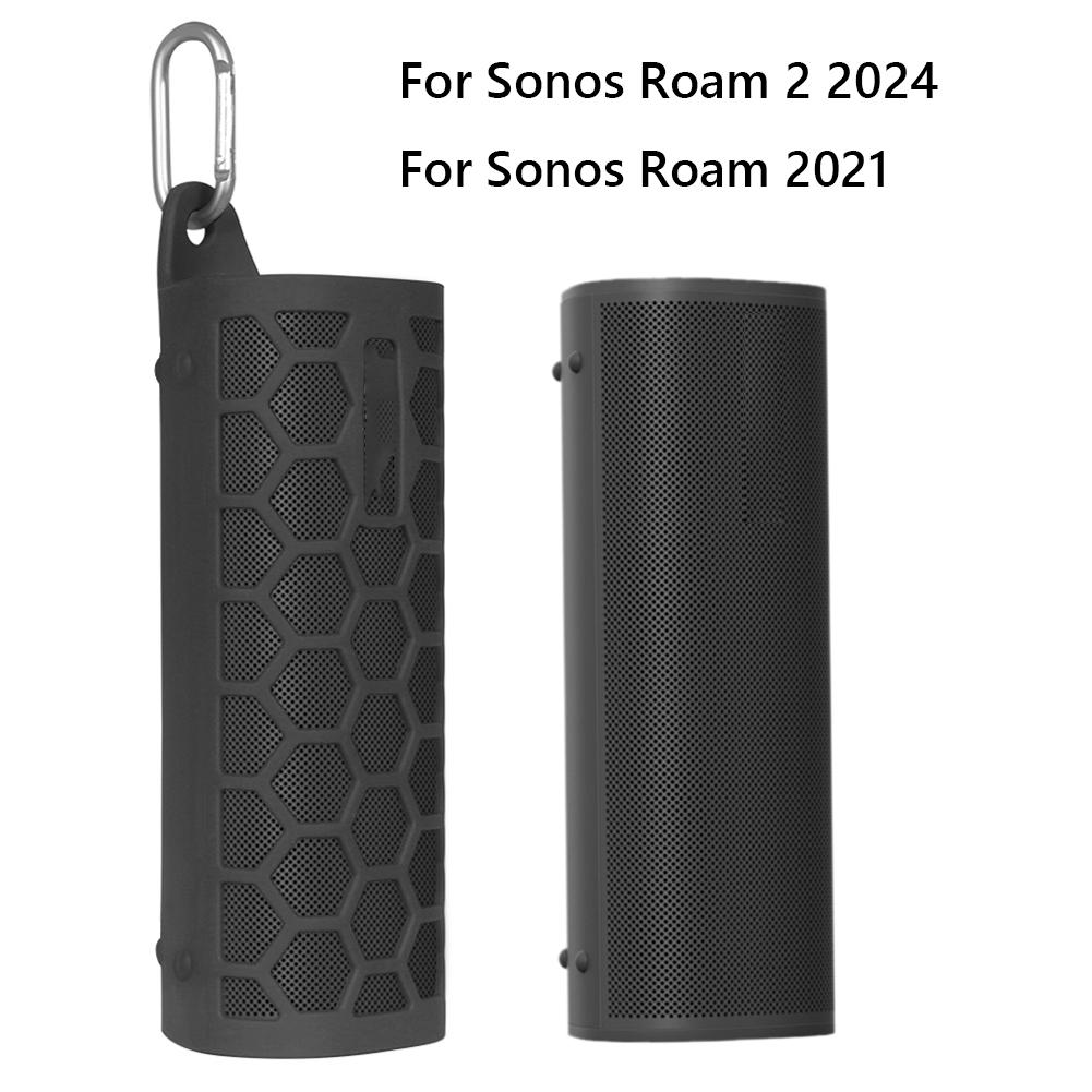 Silicone Protective Case Cover for Sonos Roam 2 Wireless Bluetooth Speaker Shockproof Anti-Scratch Soft Skin Sleeve Speaker Case