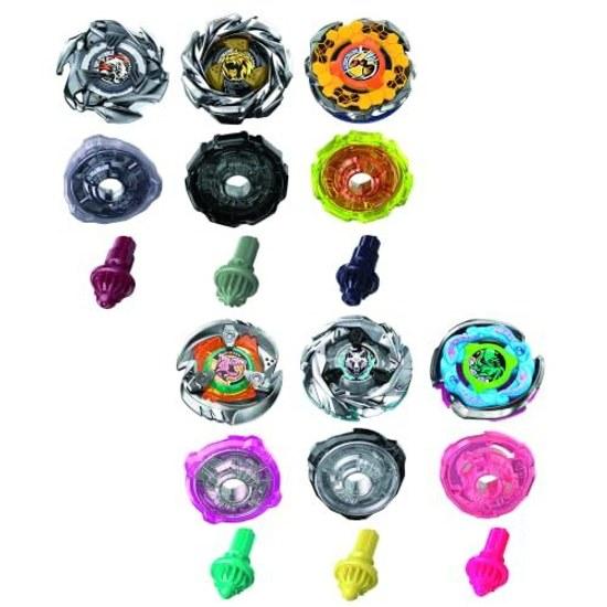Beyblade X Rival Rumble Pack includes 6 Takara Tomy tops battle top game toy suitable ages 8 up.