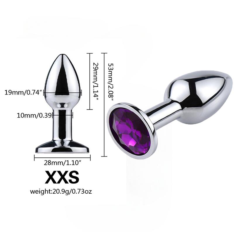 Мини Анальная пробка Игрушки для взрослых Для мужчин Женщин Анальная пробка Металл Эротика Интимная Эротика Секс-игрушки Пары Товары для взрослых XXS XS SML