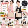 Anti-fouling Cooking Baking Bibs Cartoon Cat Catering Work Clothes Kitchen Apron  for Home Kithen