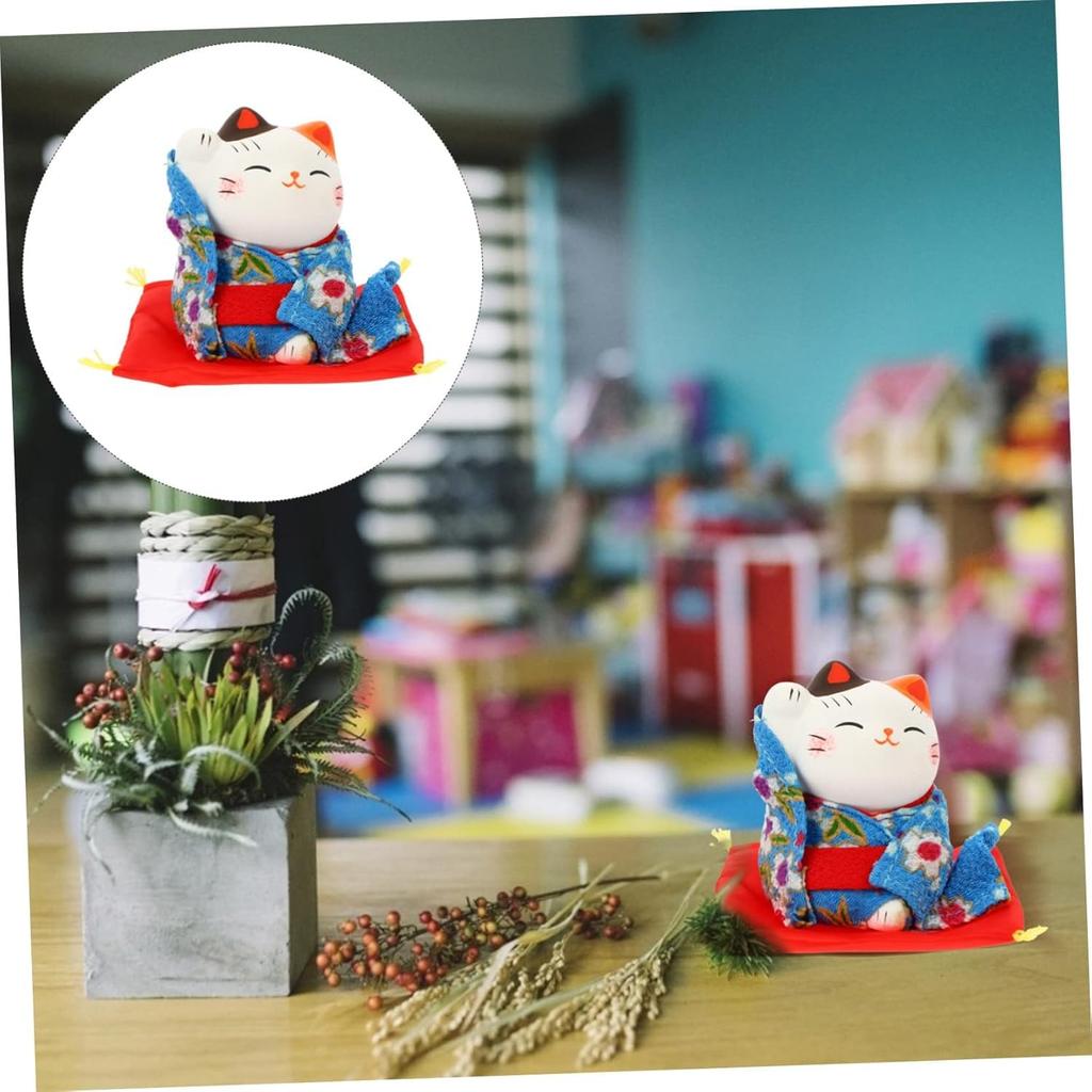 Интерьер Увеличивает Хороший Бизнес Фэн Левый Манеки-неко (Lucky Cat) Фигурка, Украшение, Удача, Успех, Процветание, Фэн-шуй,