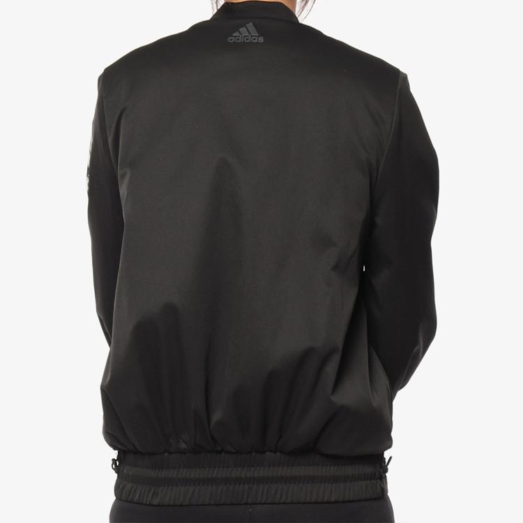 adidas Сплошная повседневная спортивная куртка на молнии, женские куртки, черный DX9706