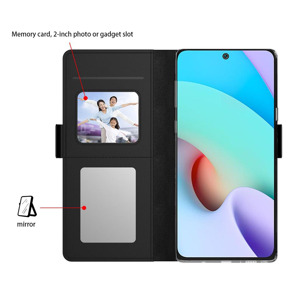 For Xiaomi Civi 5 Pro 5G Case Stand PU Leather Phone Cover Card Holder Mirror