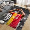 Galatasaray Victor Osimhen Flannel Printed Carpet, Home Sofa Decoration for Living Room & Bedroom, Non‑Slip Play Flannel Floor Mat for Game Room