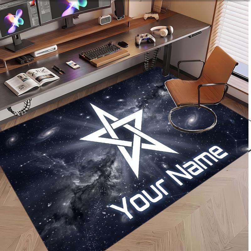 Personalized Crystal Velvet Carpet Morocco Football Pattern Non Slip Floor Rug