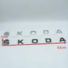 BAUQ3 1pcs 3D ABS high quality car Letter Front Hood Emblem Rear tail trunk Decals badge sticker Decal styling For Skoda