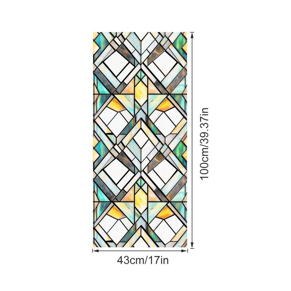 Static Cling Lattice Window Film Non-Adhesive Static Cling Film  Doors Installation