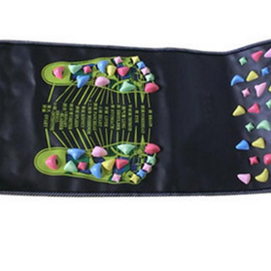 Массажный коврик для рефлексотерапии стоп, снятие боли в ногах, расслабление мышц, для детей и взрослых, противоскользящий складной акупрессурный коврик, портативный инструмент для массажа при ходьбе по камням