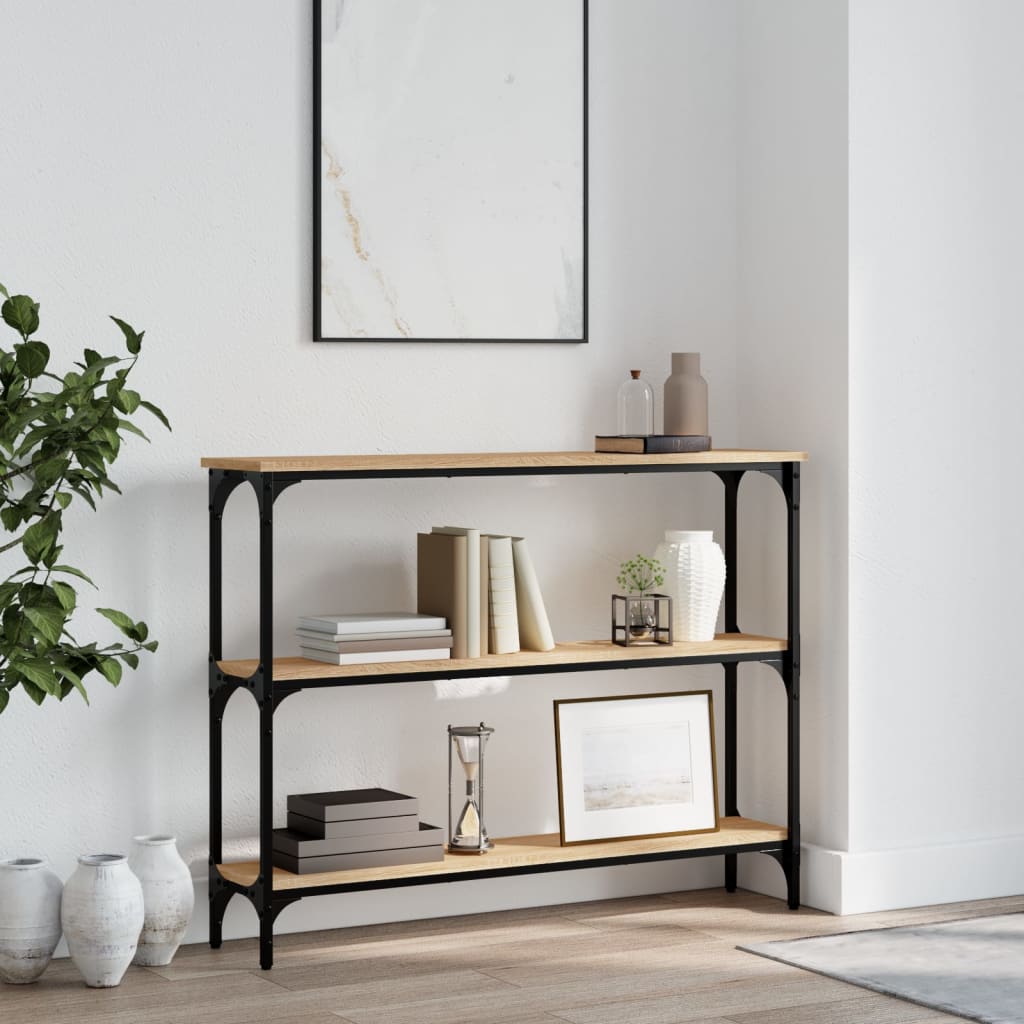 Console Table Sonoma Oak 100x22.5x75 cm Particleboard