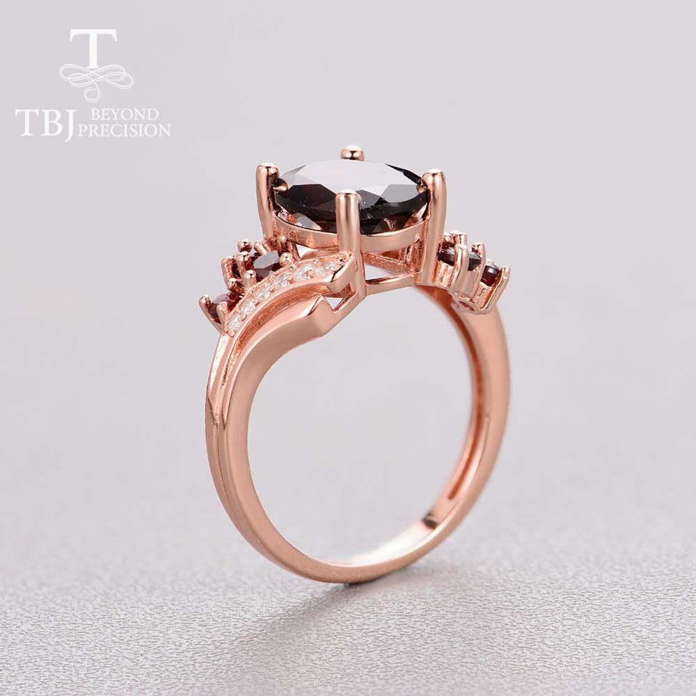 12ct натуральный красный гранат драгоценный камень серебряный комплект ювелирных изделий кольцо серьги овальной огранки 8*10 мм изысканные украшения для женщин и мам хороший подарок