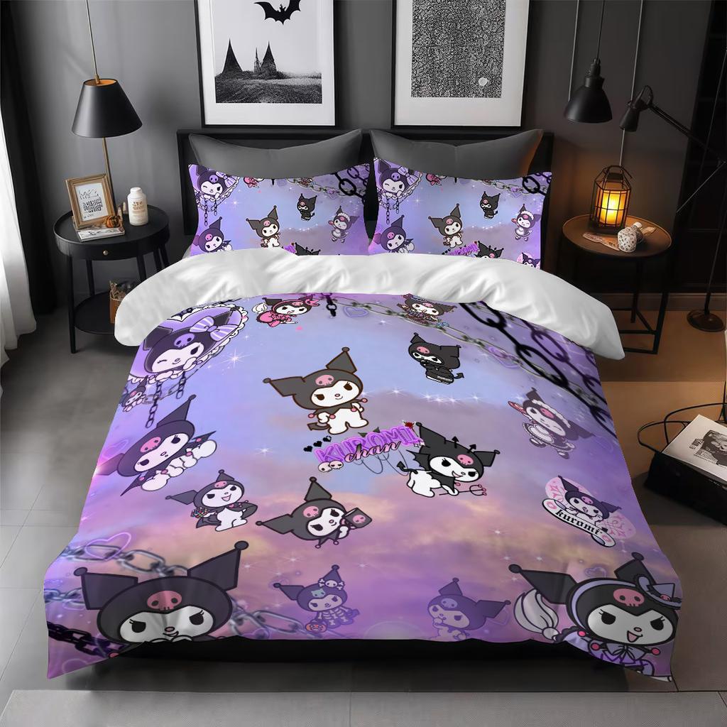 Halloween Kulomie 3D Digital Printing Cartoon Quilt Set Three-Piece Set