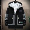 Men's Spring and Fall Single Layer Windproof Lightweight Casual Jacket Zipper Hooded Jacket