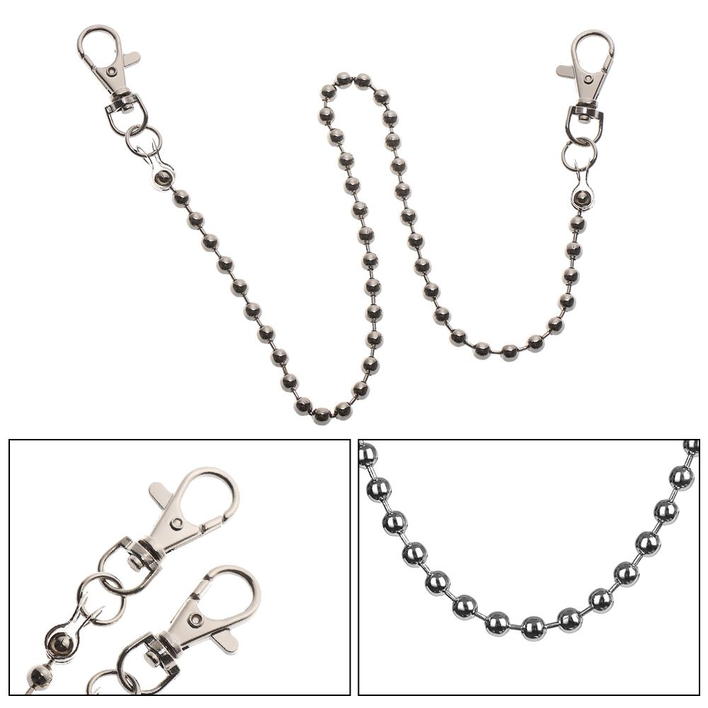 Fashion Punk Ball Metal Wallet Belt Chain Men Key Ring Trousers Chain Keychain