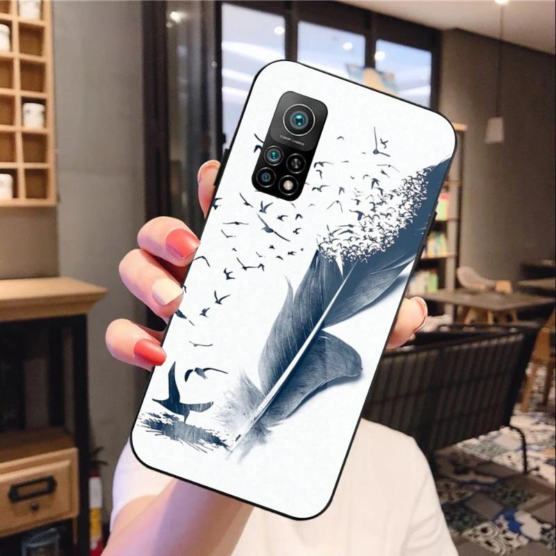 Чехол для телефона Magic Feather для Xiaomi 12 11T 10 9 Redmi Note 11 10 10S Pro Redmi 9 9A 8, черный чехол для телефона из поликарбоната