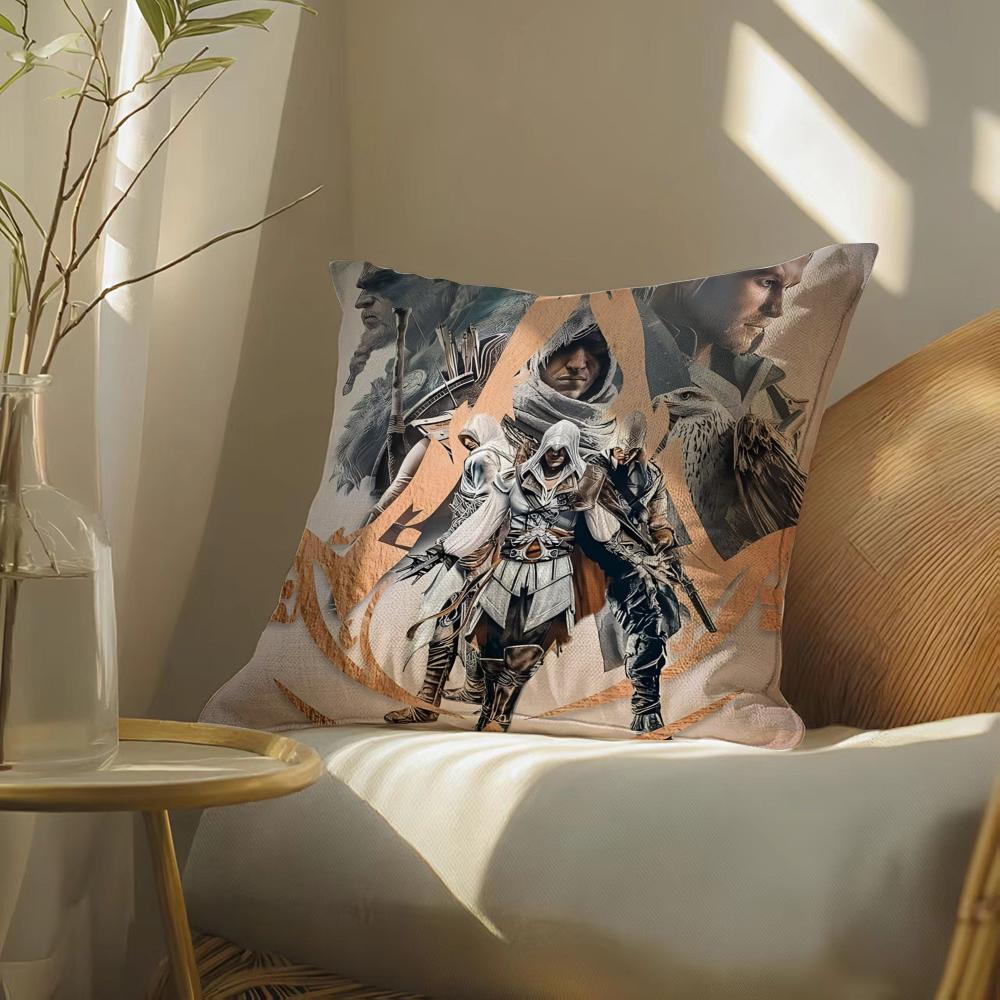 Gameassassinsc-Creed Pillow Case Pillowcase, Double-Sided Printed, Sofa Cushion, Bedroom Headboard