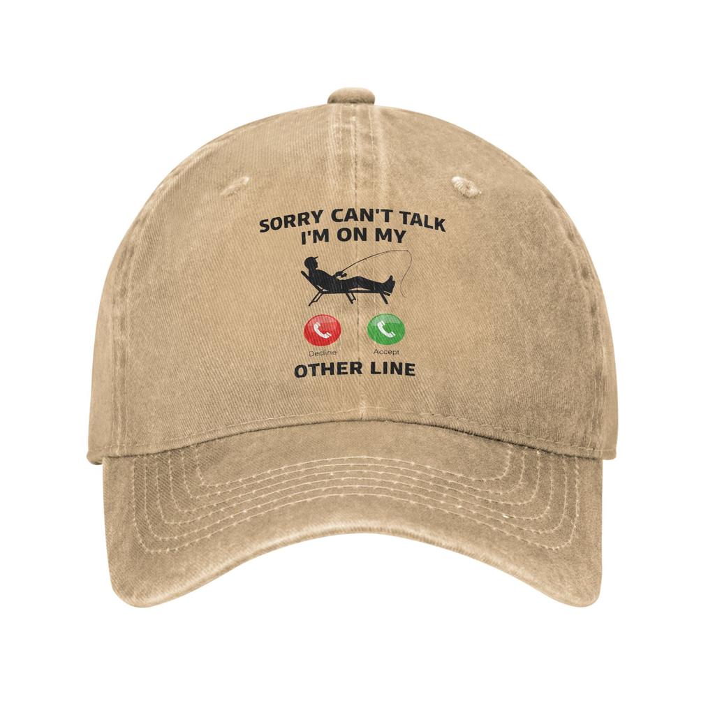 Sorry Cant Talk Im On My Other Line Washed Baseball Cap Trendy Sun Trucker Hat Summer FeUnisex Unisex Kpop Rock Baseball Caps